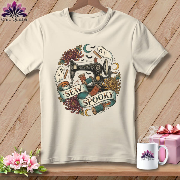 MyDesigns Physical Item S / Natural Sew Spooky ~ Hand-Crank ~ Relaxed Fit Tee