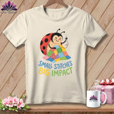 MyDesigns Physical Item S / Natural Small Stitches Big Impact ~ Relaxed Fit Tee