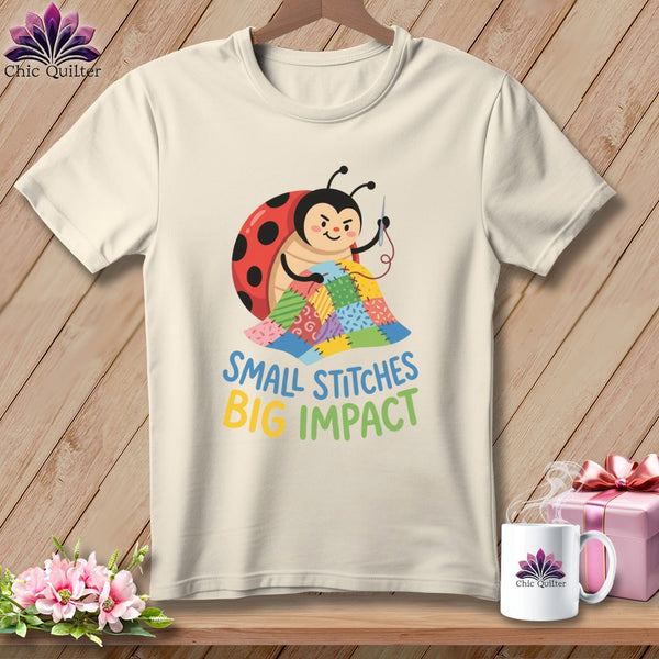 MyDesigns Physical Item S / Natural Small Stitches Big Impact ~ Relaxed Fit Tee