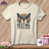 MyDesigns Physical Item S / Natural Stitch Face - Resting Stitch Face ~ Relaxed Fit Tee