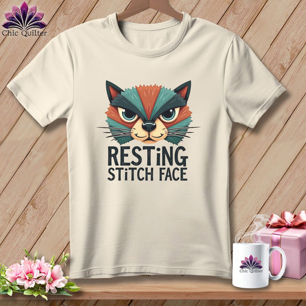 MyDesigns Physical Item S / Natural Stitch Face - Resting Stitch Face ~ Relaxed Fit Tee