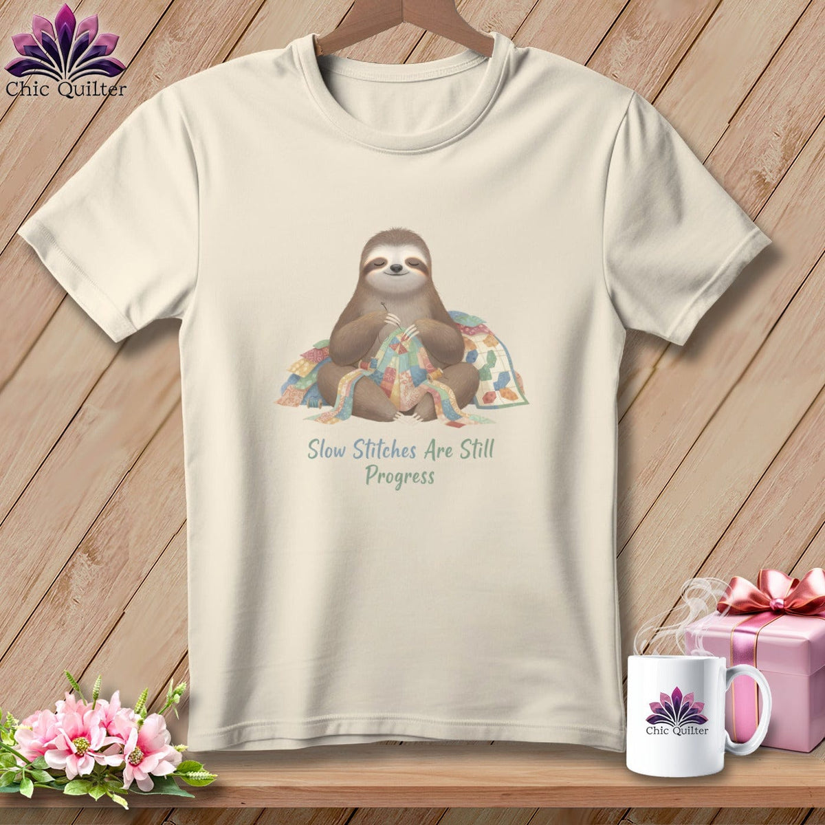 MyDesigns Physical Item S / Natural Stitch Sloth Vibes ~ Relaxed Fit Tee