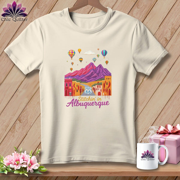 MyDesigns Physical Item S / Natural Stitchin' in Albuquerque ~ Relaxed Fit Tee