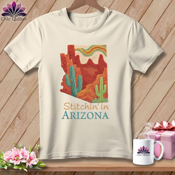 MyDesigns Physical Item S / Natural Stitchin' in Arizona ~ Relaxed Fit Tee