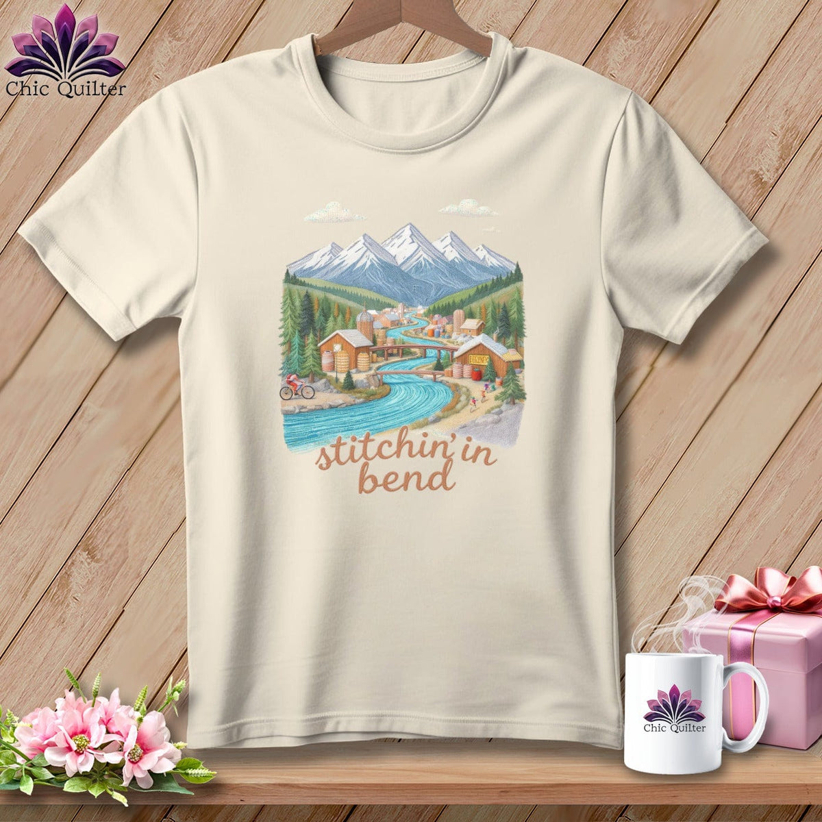 MyDesigns Physical Item S / Natural Stitchin' in Bend ~ Relaxed Fit Tee