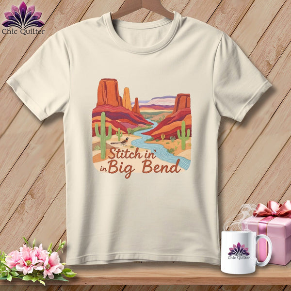 MyDesigns Physical Item S / Natural Stitchin' in Big Bend ~ Relaxed Fit Tee