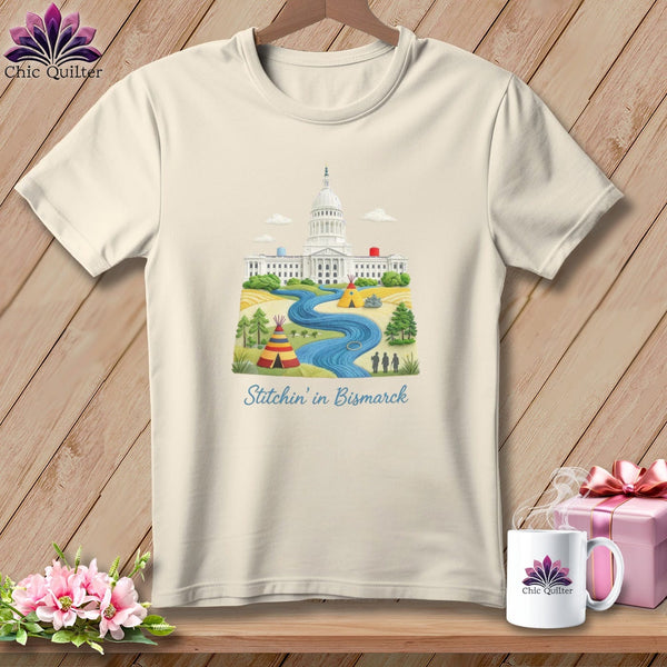 MyDesigns Physical Item S / Natural Stitchin' in Bismarck ~ Relaxed Fit Tee