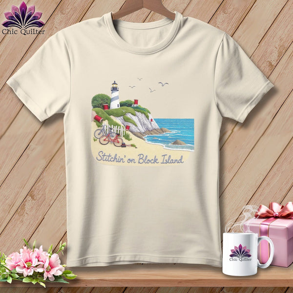 MyDesigns Physical Item S / Natural Stitchin' in Block Island ~ Relaxed Fit Tee