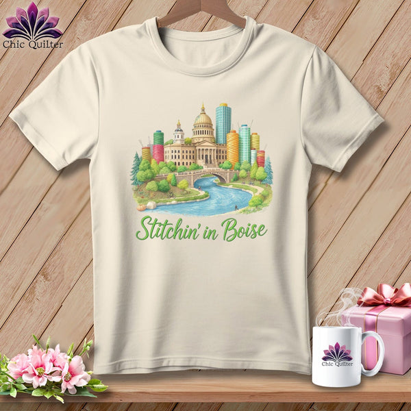 MyDesigns Physical Item S / Natural Stitchin' in Boise ~ Relaxed Fit Tee
