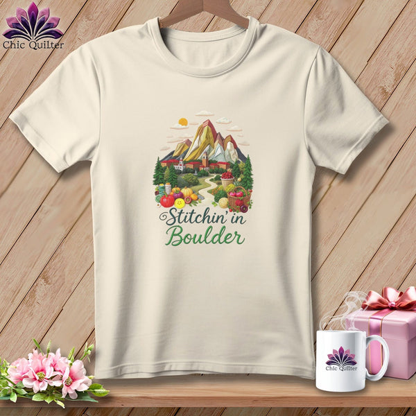 MyDesigns Physical Item S / Natural Stitchin' in Boulder ~ Relaxed Fit Tee