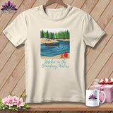 MyDesigns Physical Item S / Natural Stitchin' in Boundary Waters ~ Relaxed Fit Tee