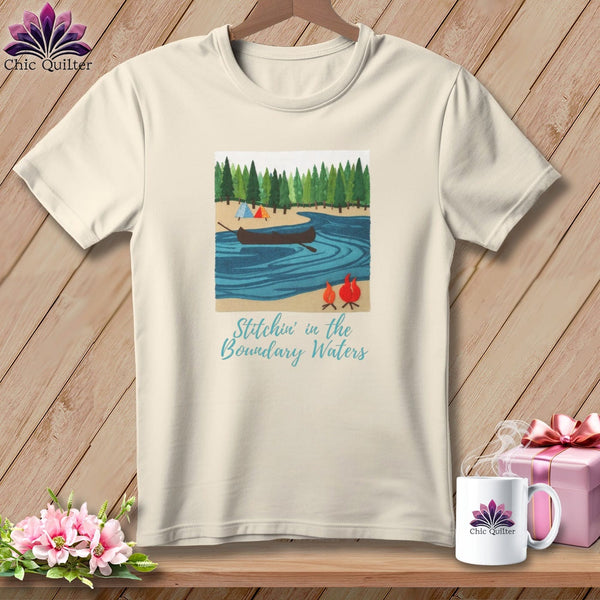 MyDesigns Physical Item S / Natural Stitchin' in Boundary Waters ~ Relaxed Fit Tee