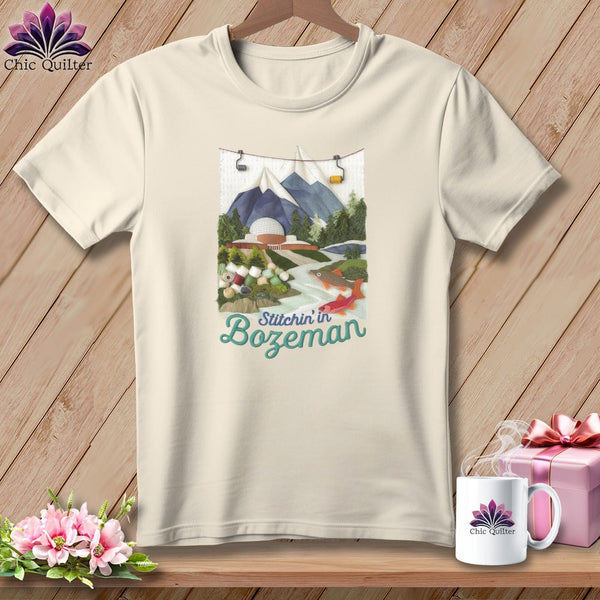MyDesigns Physical Item S / Natural Stitchin' in Bozeman ~ Relaxed Fit Tee