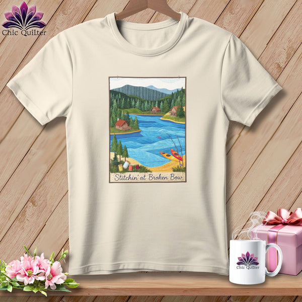MyDesigns Physical Item S / Natural Stitchin' in Broken Bow ~ Relaxed Fit Tee