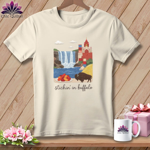 MyDesigns Physical Item S / Natural Stitchin' in Buffalo ~ Relaxed Fit Tee