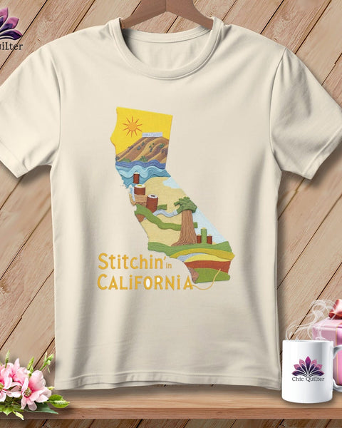MyDesigns Physical Item S / Natural Stitchin' in California ~ Relaxed Fit Tee