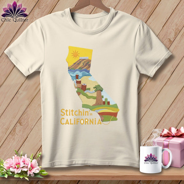MyDesigns Physical Item S / Natural Stitchin' in California ~ Relaxed Fit Tee