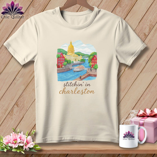 MyDesigns Physical Item S / Natural Stitchin' in Charleston ~ Relaxed Fit Tee