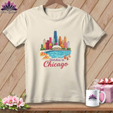 MyDesigns Physical Item S / Natural Stitchin' in Chicago ~ Relaxed Fit Tee