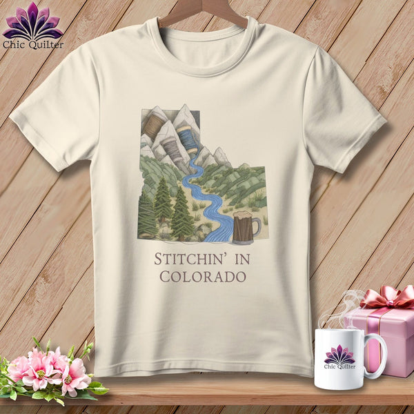 MyDesigns Physical Item S / Natural Stitchin' in Colorado ~ Relaxed Fit Tee