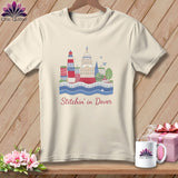 MyDesigns Physical Item S / Natural Stitchin' in Dover ~ Relaxed Fit Tee