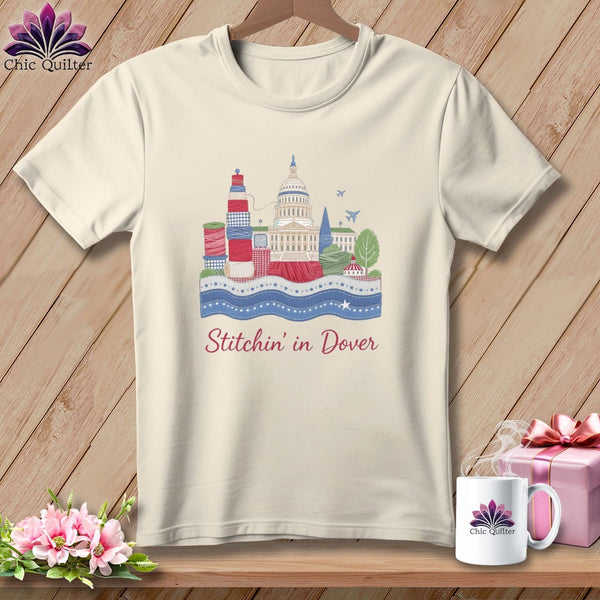 MyDesigns Physical Item S / Natural Stitchin' in Dover ~ Relaxed Fit Tee