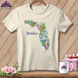 MyDesigns Physical Item S / Natural Stitchin' in Florida ~ Relaxed Fit Tee