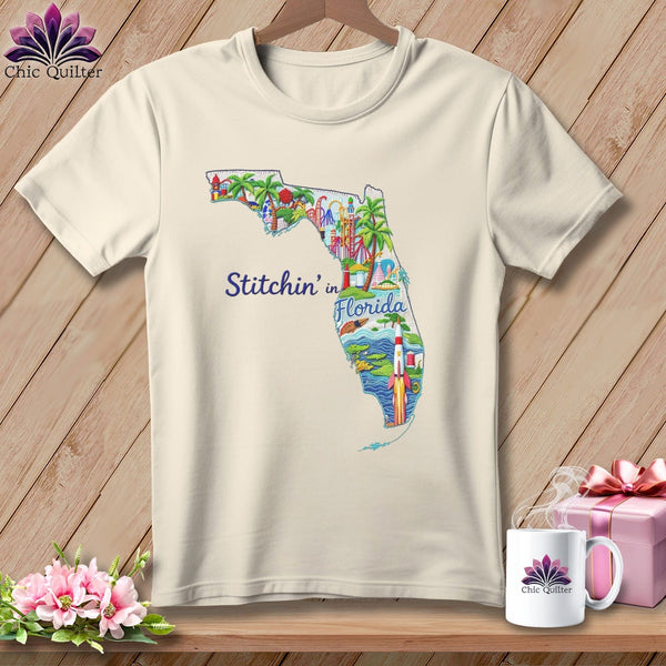 MyDesigns Physical Item S / Natural Stitchin' in Florida ~ Relaxed Fit Tee