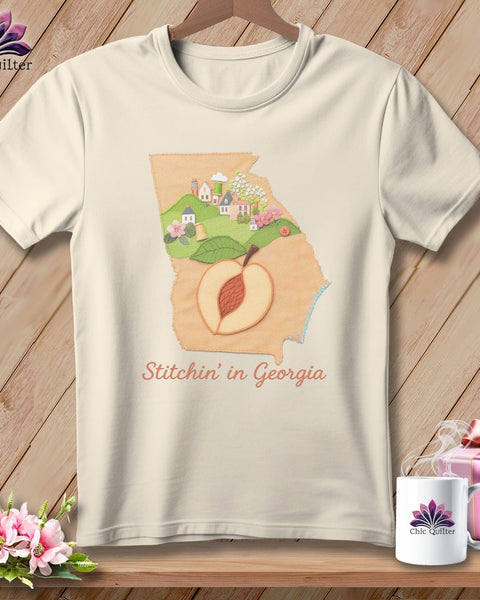 MyDesigns Physical Item S / Natural Stitchin' in Georgia ~ Relaxed Fit Tee