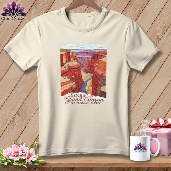 MyDesigns Physical Item S / Natural Stitchin' in Grand Canyon ~ Relaxed Fit Tee