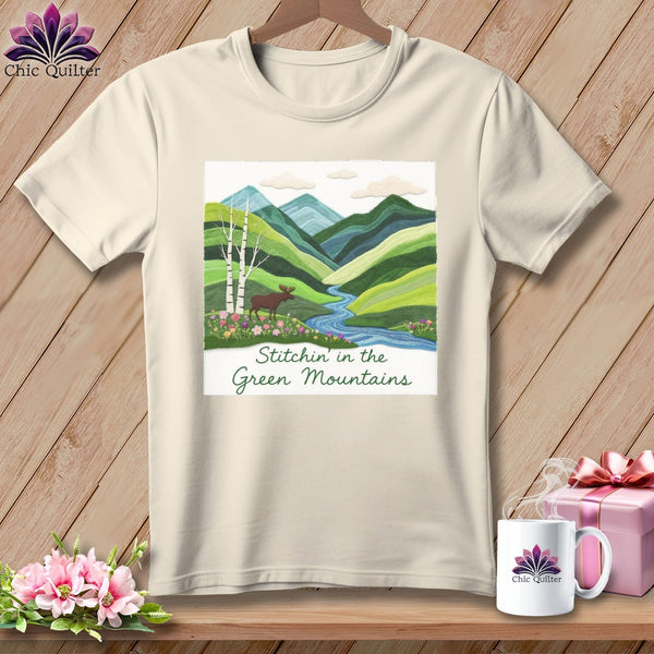 MyDesigns Physical Item S / Natural Stitchin' in Green Mountains ~ Relaxed Fit Tee