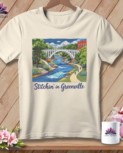 MyDesigns Physical Item S / Natural Stitchin' in Greenville ~ Relaxed Fit Tee