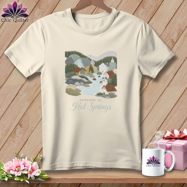 MyDesigns Physical Item S / Natural Stitchin' in Hot Springs ~ Relaxed Fit Tee