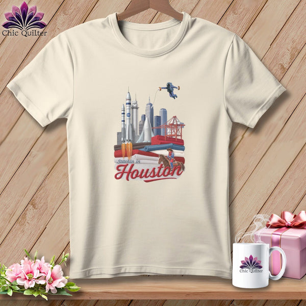 MyDesigns Physical Item S / Natural Stitchin' in Houston ~ Relaxed Fit Tee