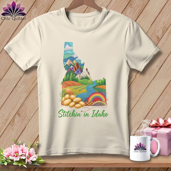 MyDesigns Physical Item S / Natural Stitchin' in Idaho ~ Relaxed Fit Tee
