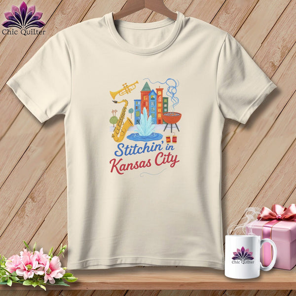 MyDesigns Physical Item S / Natural Stitchin' in Kansas City ~ Relaxed Fit Tee