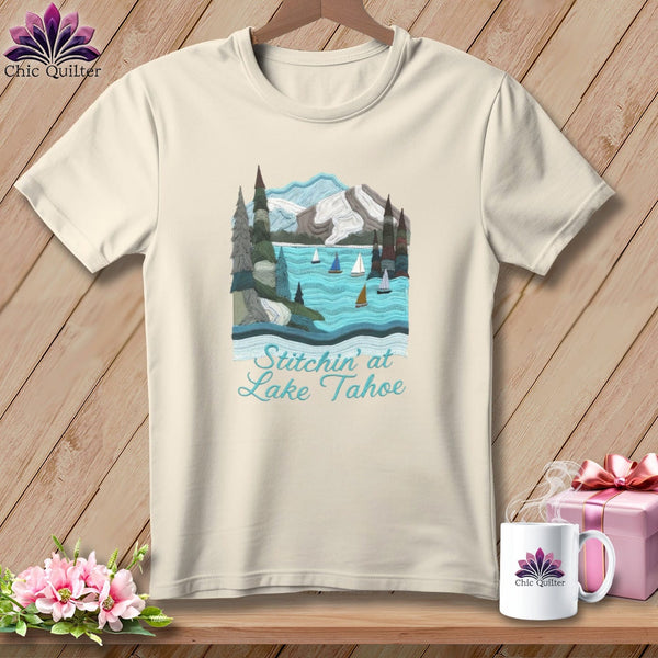 MyDesigns Physical Item S / Natural Stitchin' in Lake Tahoe ~ Relaxed Fit Tee