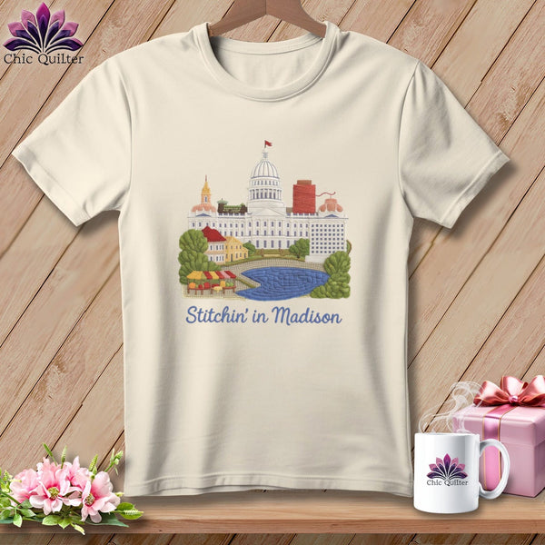 MyDesigns Physical Item S / Natural Stitchin' in Madison ~ Relaxed Fit Tee