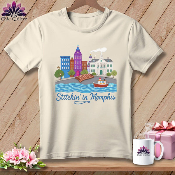 MyDesigns Physical Item S / Natural Stitchin' in Memphis ~ Relaxed Fit Tee