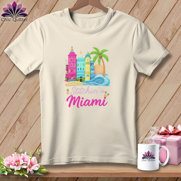 MyDesigns Physical Item S / Natural Stitchin' in Miami ~ Relaxed Fit Tee