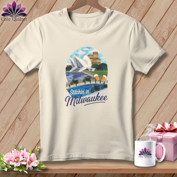 MyDesigns Physical Item S / Natural Stitchin' in Milwaukee ~ Relaxed Fit Tee