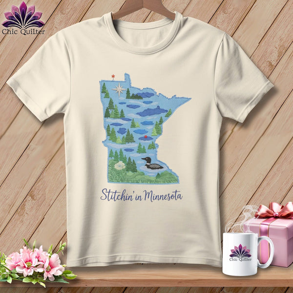 MyDesigns Physical Item S / Natural Stitchin' in Minnesota ~ Relaxed Fit Tee