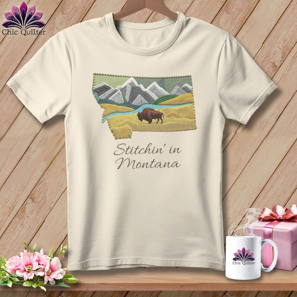 MyDesigns Physical Item S / Natural Stitchin' in Montana ~ Relaxed Fit Tee