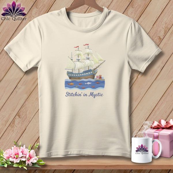 MyDesigns Physical Item S / Natural Stitchin' in Mystic ~ Relaxed Fit Tee