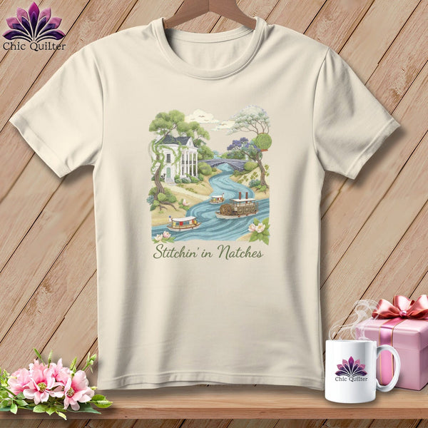 MyDesigns Physical Item S / Natural Stitchin' in Natchez ~ Relaxed Fit Tee