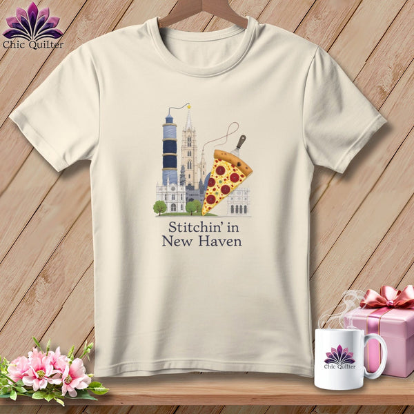 MyDesigns Physical Item S / Natural Stitchin' in New Haven ~ Relaxed Fit Tee