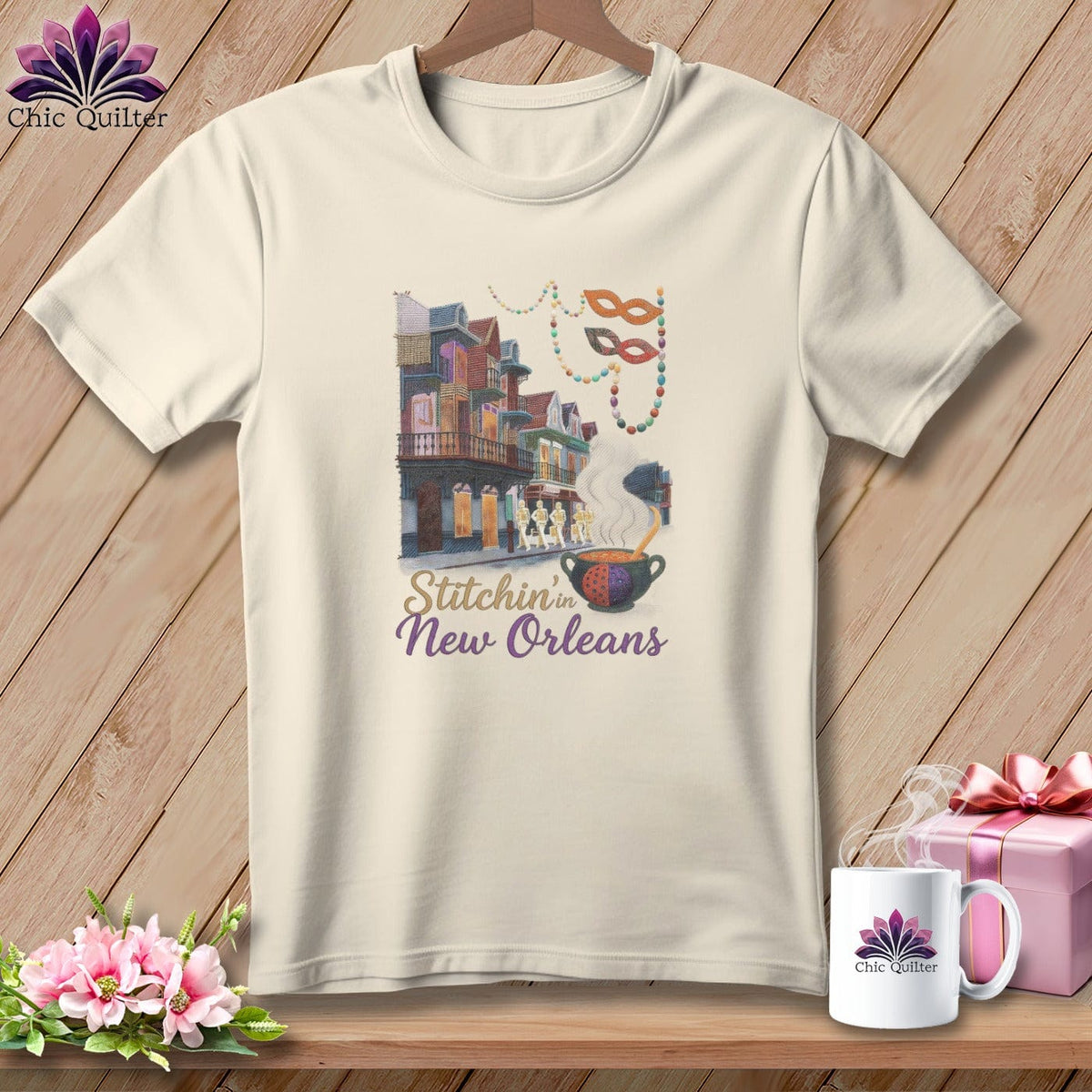 MyDesigns Physical Item S / Natural Stitchin' in New Orleans ~ Relaxed Fit Tee