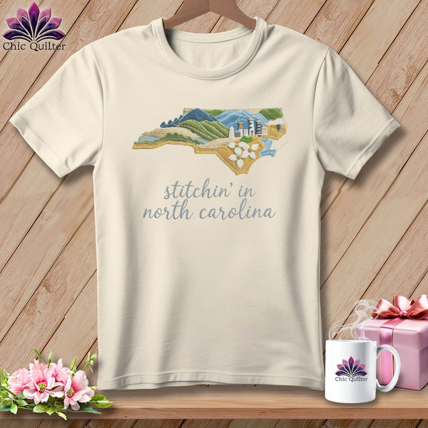 MyDesigns Physical Item S / Natural Stitchin' in North Carolina ~ Relaxed Fit Tee