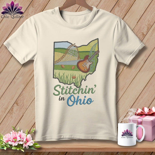 MyDesigns Physical Item S / Natural Stitchin' in Ohio ~ Relaxed Fit Tee