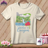 MyDesigns Physical Item S / Natural Stitchin' in Oregon ~ Relaxed Fit Tee